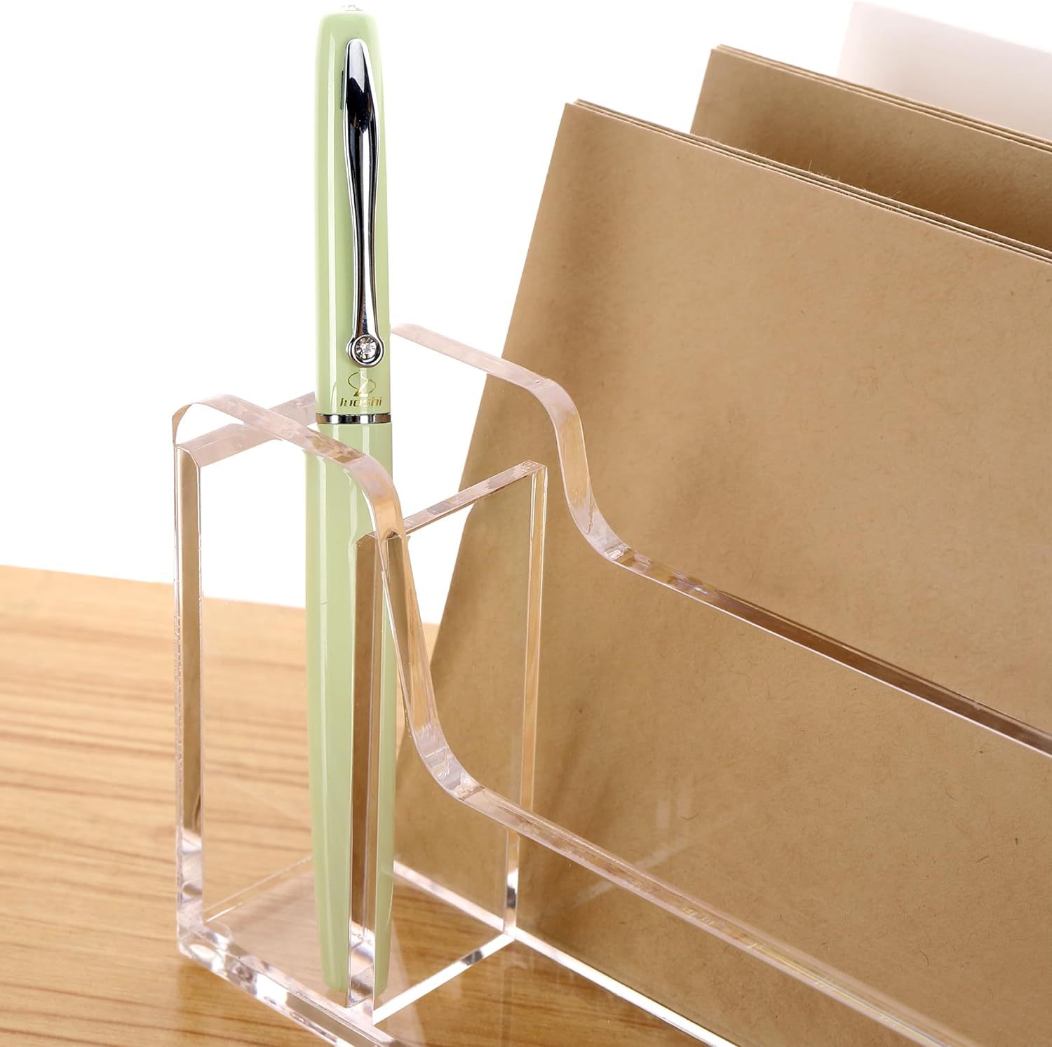Transparent Acrylic File and Stationery Organizer